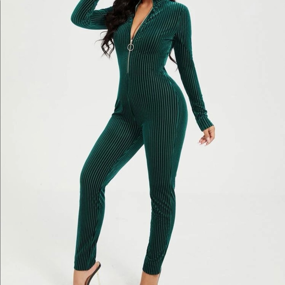 Dark green jumpsuit